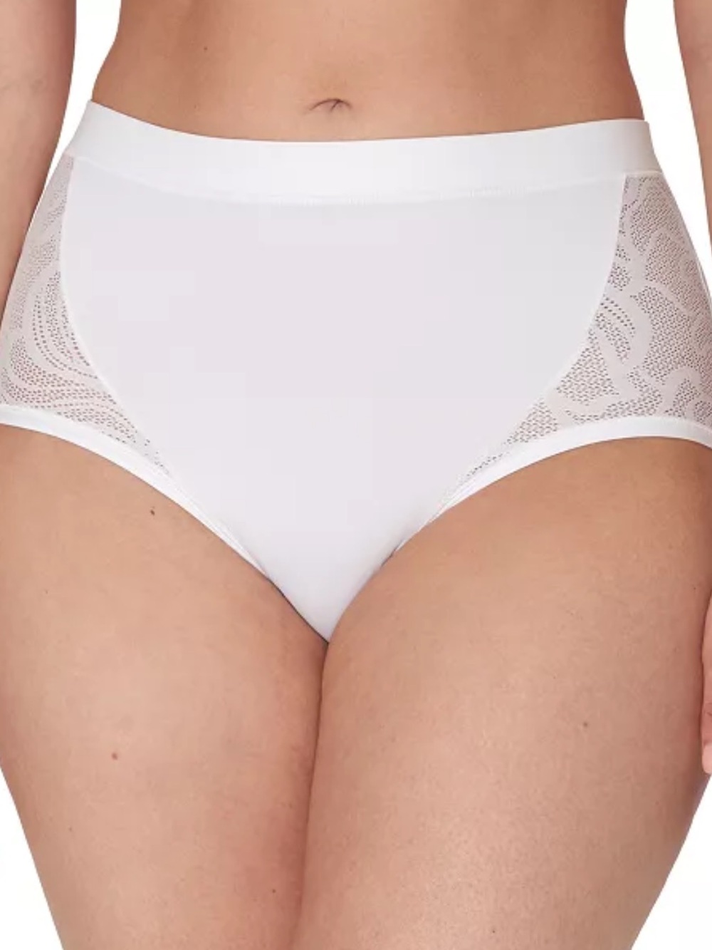 Bali's Coolest Smoothing High Waist Brief White 2XL Women's